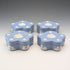 Vintage British Wedgwood Jasperware Star-Shaped Box Set of 4, Pale Blue