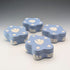 Vintage British Wedgwood Jasperware Star-Shaped Box Set of 4, Pale Blue