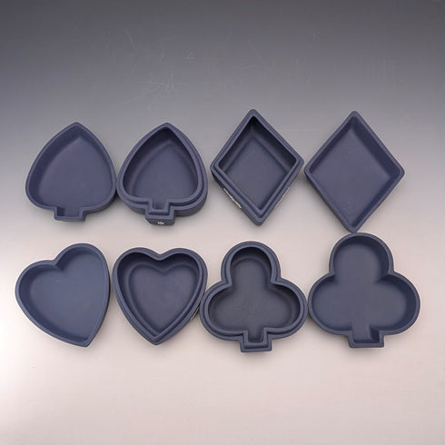 英国ヴィンテージ ウェッジウッド ジャスパーウェア製 トランプボックス4点セット ポートランドブルー