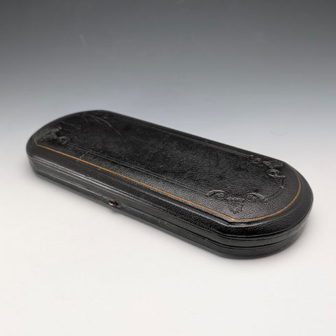 1866年頃 英国アンティーク 純銀製 クリスニングカトラリーセット 計110g ケース入 Martin, Hall&Co