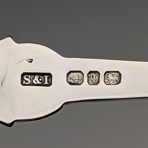 1890年 英国アンティーク 純銀製 クリスニングスプーン 24g Stokes&Ireland ケース入