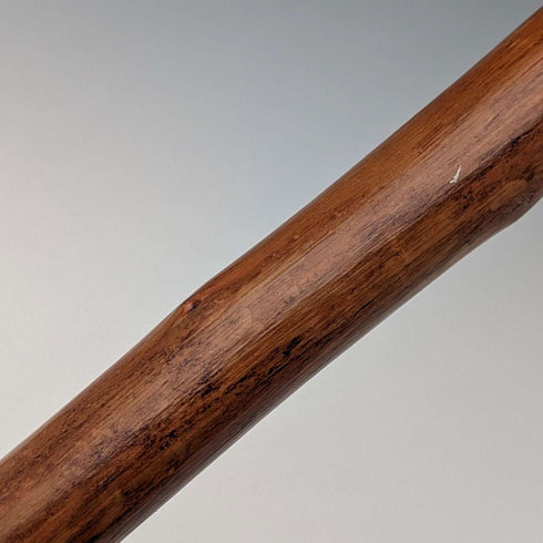 ヴィンテージ 天然木 レザーストラップ付 ハイキングステッキ 杖 124cm