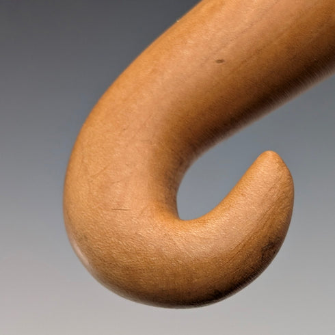 復古大型彎柄榛木杖身牧羊杖,132厘米