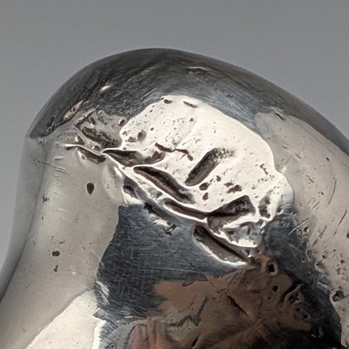 英國古董黑色桿身純銀素面圓頭手柄手杖,87厘米