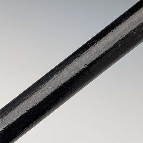 英国アンティーク ブラックシャフト 純銀プレーンロンデルハンドル ステッキ 87cm