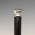1874 British Antique Walking Stick with Black Shaft and Sterling Silver Engraved Rondelle Handle, 82cm