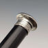 1874 British Antique Walking Stick with Black Shaft and Sterling Silver Engraved Rondelle Handle, 82cm
