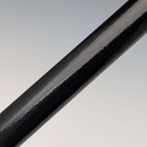 1874 British Antique Walking Stick with Black Shaft and Sterling Silver Engraved Rondelle Handle, 82cm