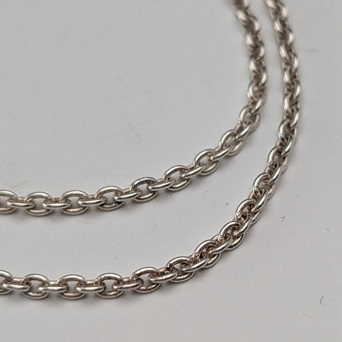 ヴィンテージ 純銀製 マルチカラージェム Y字ドロップネックレス 45cm