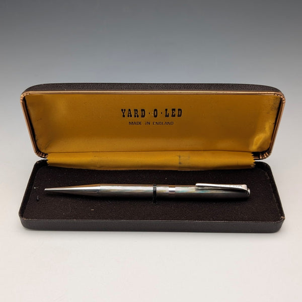 1981, Yard-O-Led, England. Sterling silver push-button pencil in case.