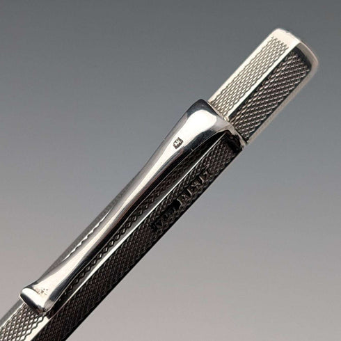 1958 British Vintage Sterling Silver Hexagon Push-Type Mechanical Pencil by Villiers & Jackson, in Box