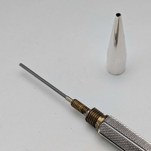 1958 British Vintage Sterling Silver Hexagon Push-Type Mechanical Pencil by Villiers & Jackson, in Box