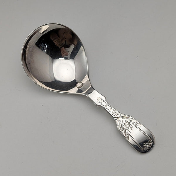 1989 British Vintage Sterling Silver Tea Caddy Spoon, 18.8g, Francis Howard Ltd.