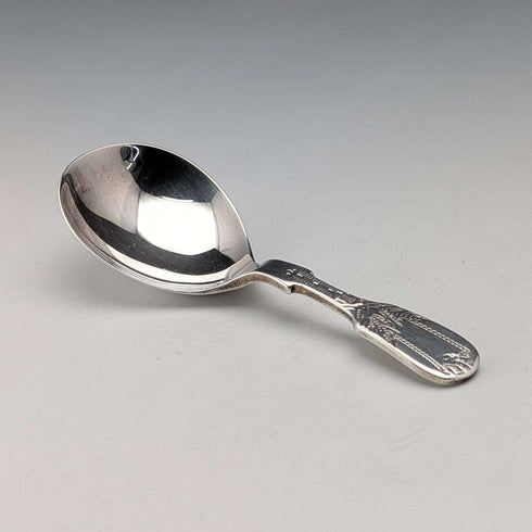 1989 British Vintage Sterling Silver Tea Caddy Spoon, 18.8g, Francis Howard Ltd.