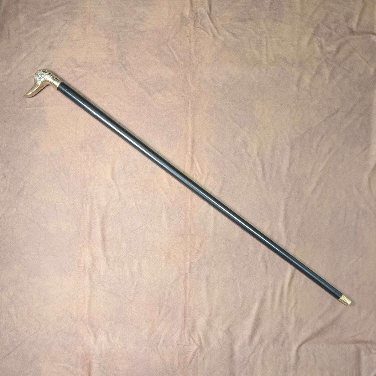 英国ヴィンテージ ねじれブラックシャフト 彩色ダッグヘッドハンドル ステッキ 94cm ヴィンテージ ブラックシャフト ダッグヘッドハンドル ステッキ 93cm