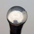 1929 English Vintage Black Shaft Sterling Silver Rommel Handle Cane 89cm