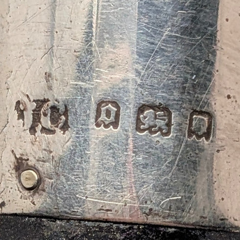 1929年 英國老件 黑木純銀握把手杖 89公分