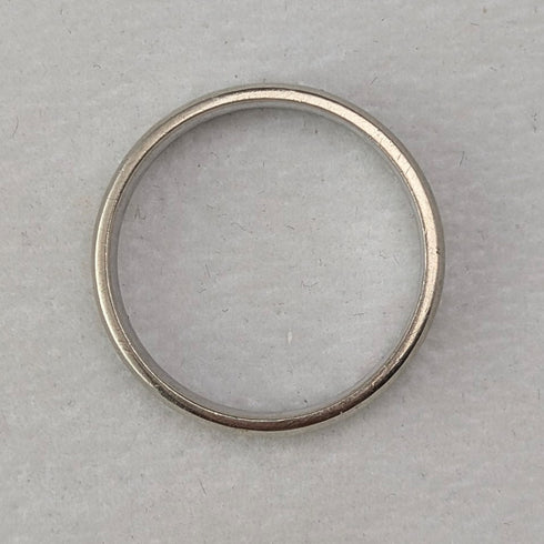 UK K9 White Gold Plain Ring (JP Size 14) B BROS