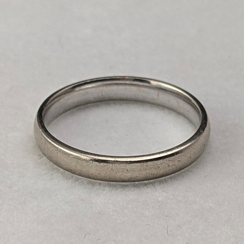 UK K9 White Gold Plain Ring (JP Size 14) B BROS