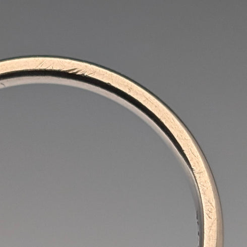 UK K9 White Gold Plain Ring (JP Size 14) B BROS