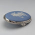 1970 Vintage British Wedgwood Sterling Silver & Jasperware Oval Brooch with Case