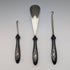Vintage Silver-Decorated Ebony Handle 3-Piece Dressing Tool Set