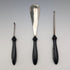 Vintage Silver-Decorated Ebony Handle 3-Piece Dressing Tool Set
