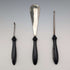 Vintage Silver-Decorated Ebony Handle 3-Piece Dressing Tool Set