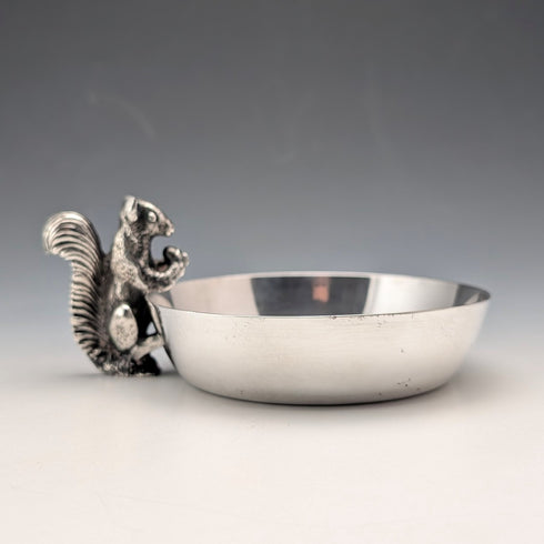 English vintage silver-plated squirrel nut dish & cracker by Viners