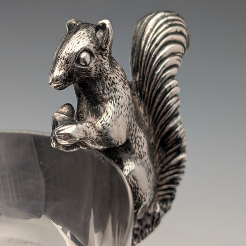 English vintage silver-plated squirrel nut dish & cracker by Viners