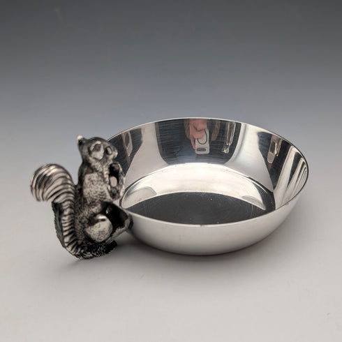 English vintage silver-plated squirrel nut dish & cracker by Viners