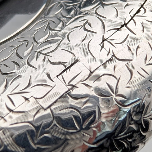 1903 British Antique Sterling Silver Pebble Shaped Snuff Box 71g Deakin&Francis