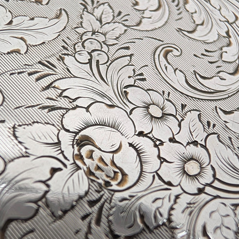 1856年 英国アンティーク 純銀製 カードケース 65g Charles Washington Shirley Deakin