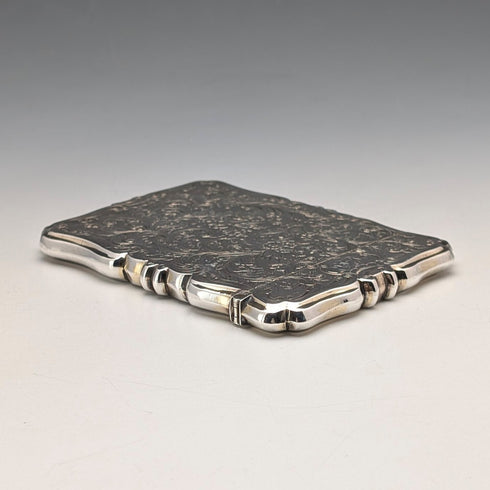 1856年 英国アンティーク 純銀製 カードケース 65g Charles Washington Shirley Deakin