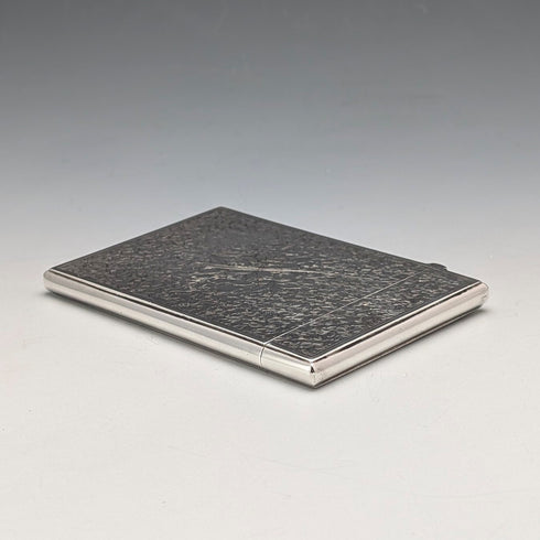 1876 English Antique Sterling Silver Card Case 94g GEORGE UNITE