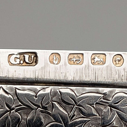 1876年 英国アンティーク 純銀製 カードケース 94g GEORGE UNITE