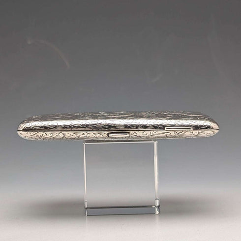 1892 English Antique Sterling Silver Hinged Card Case by Nathan & Hayes