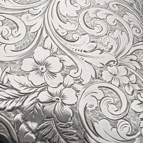 1892年 英國古董 純銀對開卡夾 Nathan&Hayes