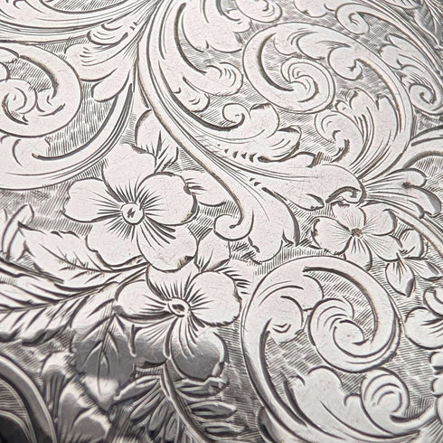 1892 English Antique Sterling Silver Hinged Card Case by Nathan & Hayes