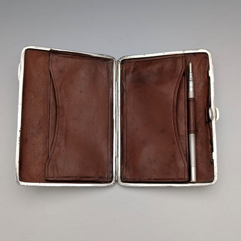 1892年 英國古董 純銀對開卡夾 Nathan&Hayes