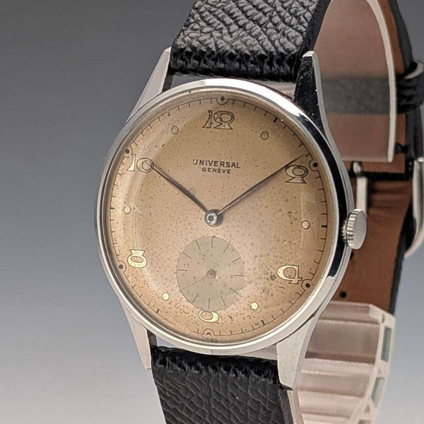 1950年代後半 ユニバーサル 紳士用 機械式腕時計 Cal.262 ステンレスケース 動作良好