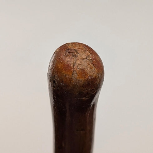 Vintage Kids' Walking Stick - Natural Wood & Yellow Decoration, Cane 86cm