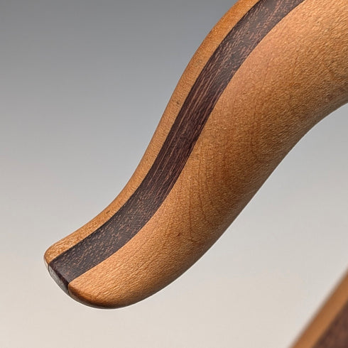 Vintage Long Walking Cane, Octagonal Shaft & Two-Tone Wood Handle, 133cm