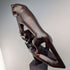 Vintage Extra-Thick Ebonized Shaft Lion Carved Handle Walking Stick 130cm