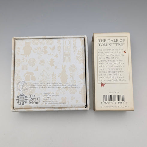 United Kingdom Beatrix Potter 150th Anniversary "Tom Kitten" 50p Silver Proof Coin Royal Mint with Case and Certificate