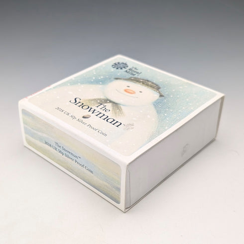 UK "Snowman" 40th Anniversary 50 Pence Silver Proof Coin, Royal Mint, with Case and Certificate of Authenticity