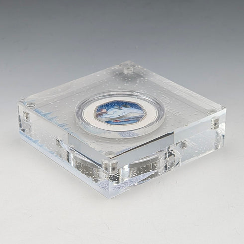 UK "Snowman" 40th Anniversary 50 Pence Silver Proof Coin, Royal Mint, with Case and Certificate of Authenticity