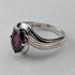 復古大顆紫色寶石純銀戒指 (16號) 戒指