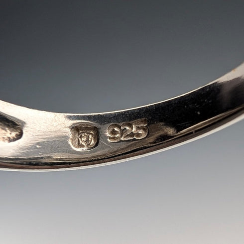 復古大顆紫色寶石純銀戒指 (16號) 戒指