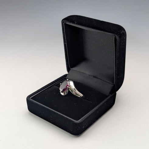 復古大顆紫色寶石純銀戒指 (16號) 戒指